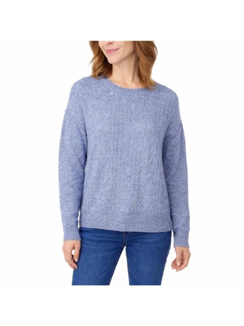 NWT Legendary Outfitters Women's M Blue Cozy Cable Knit Sweater